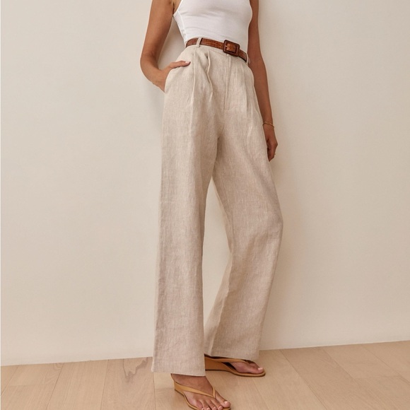 Reformation Linen Vesta Pants PETITE (6P) - Picture 1 of 9